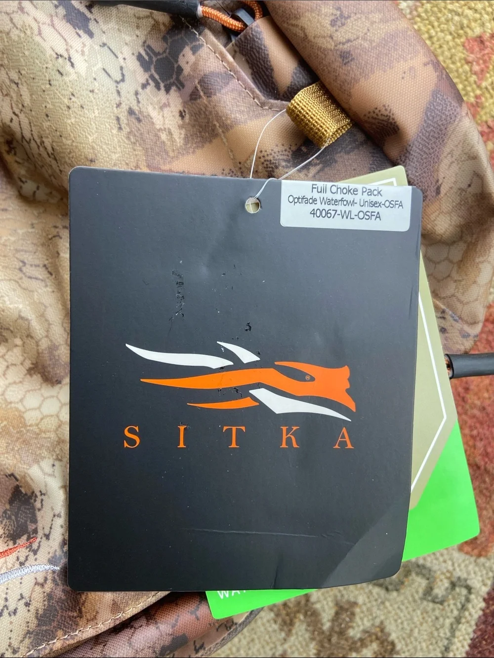 SITKA Full Choke Pack. Optifade Waterfowl Marsh. NWT